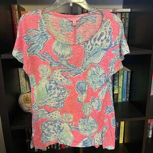 Lilly Pulitzer Short Sleeved Shirt Size Small